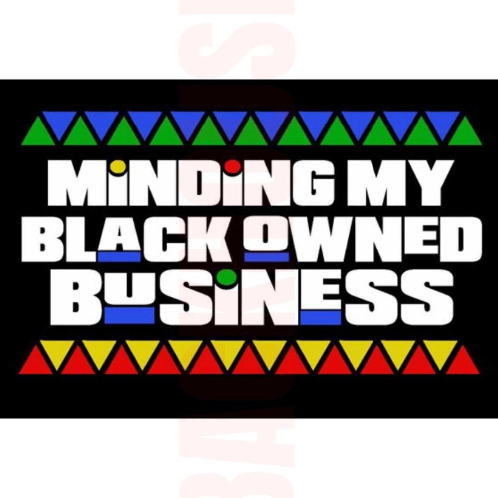 Minding My Black Owned Business Sticker Handmade 4x6 inch (2pack)